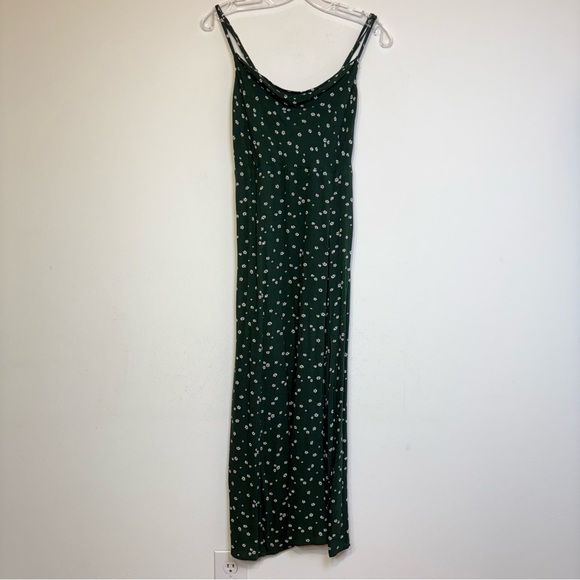 American Eagle 90sY2K Floral Ditzy Ditsy Print Midi Slip Dress Cowl Neck XS - Picture 11 of 15